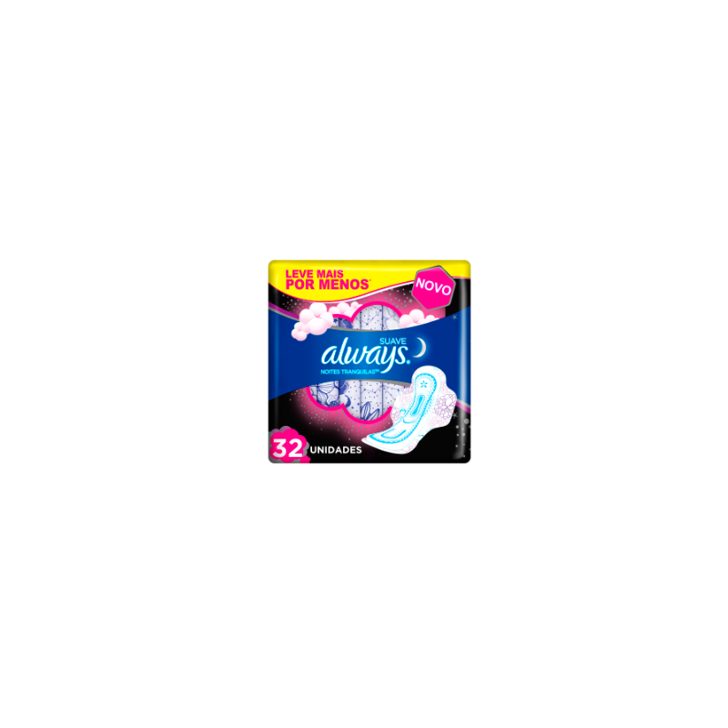 ABSORVENTE ALWAYS  NOT SUAVE ABAS G COM 32 UNIDADES