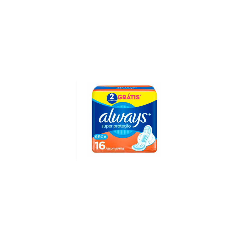 ABSORVENTE ALWAYS SUPER PROTEÇÃO COM ABAS 16UN