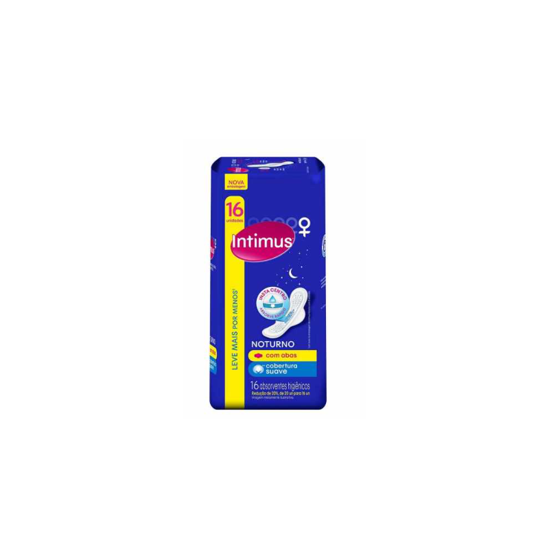 ABSORVENTE HIGIENICO INTIMUS NOTURNA SV COM ABA 16 UNIDADES
