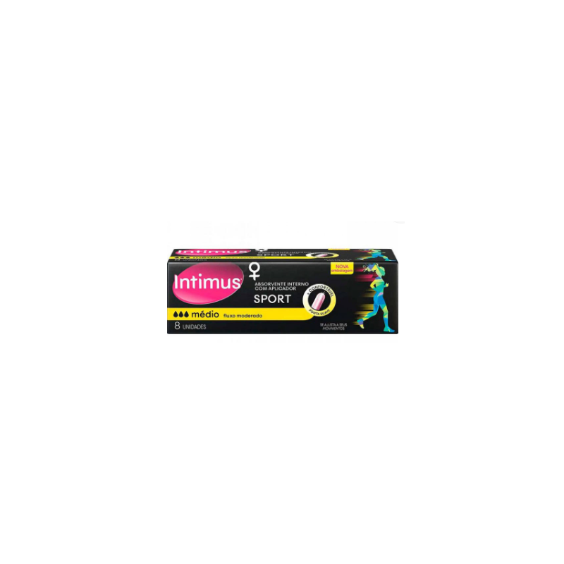ABSORVENTE INTERNO INTIMUS MEDIO SPORT COM 8 UNIDADES