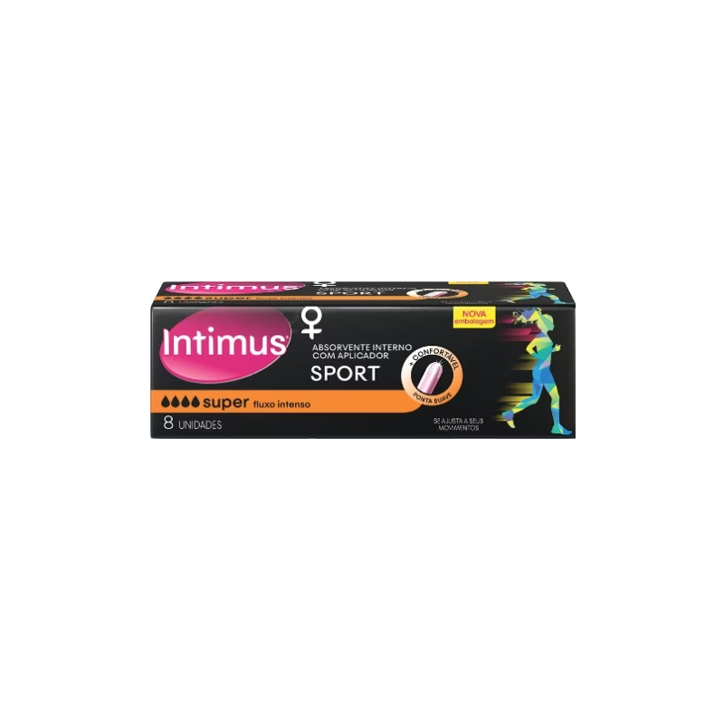 ABSORVENTE INTERNO INTIMUS SUPER SPORT COM 8 UNIDADES
