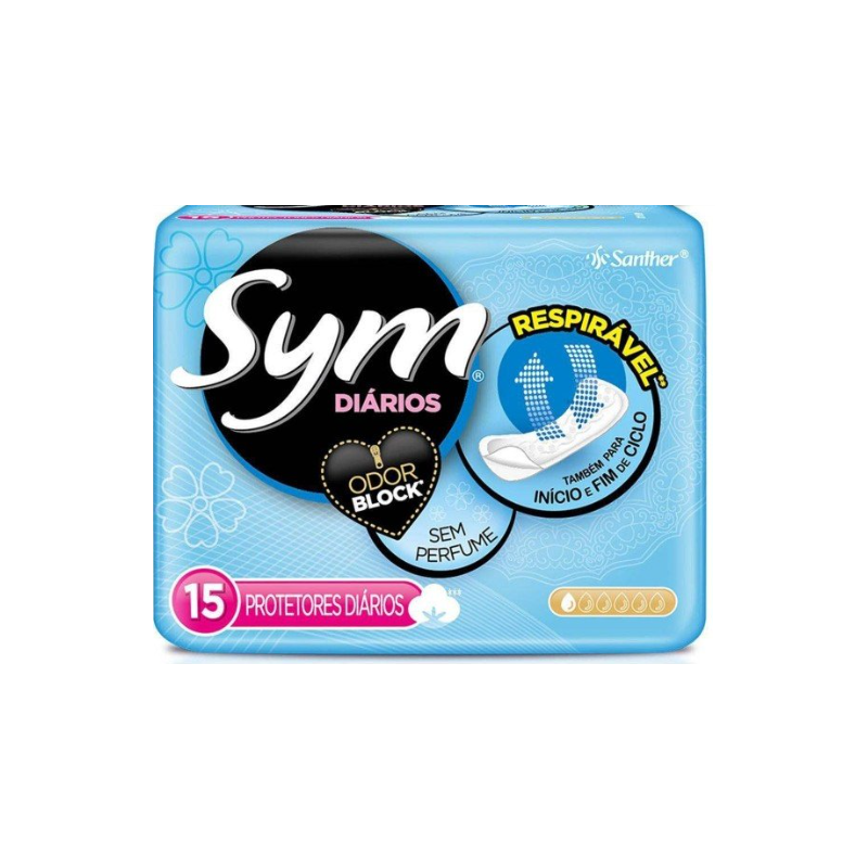ABSORVENTE PROTETOR DIARIO SYM SEM PERFUME 15UN
