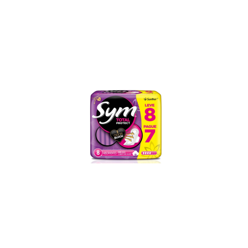 ABSORVENTE SYM SUAVE COM ABAS LEVE 8 PAGUE 7