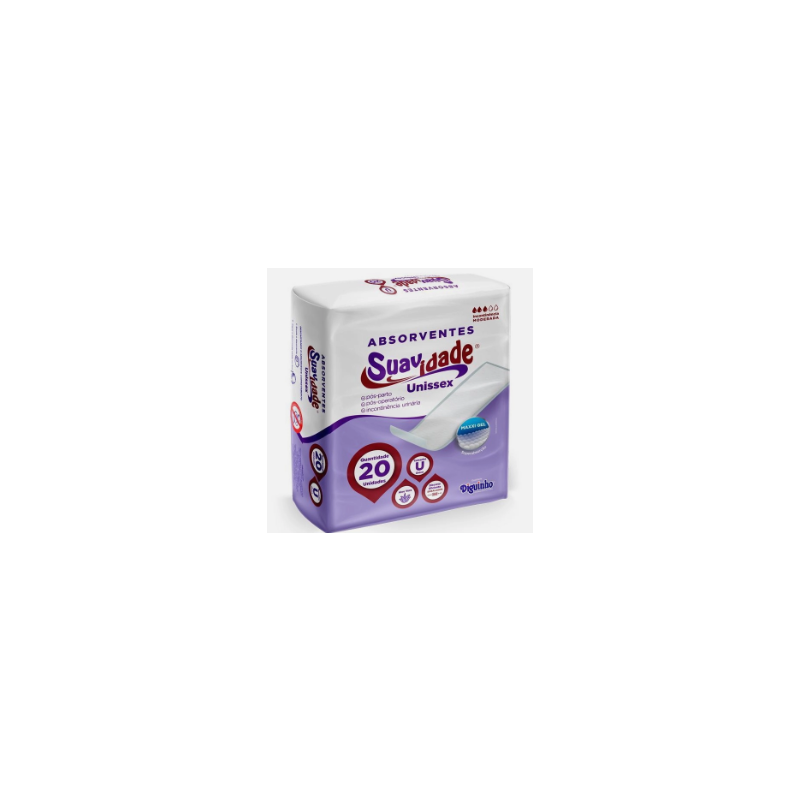 ABSORVENTES SUAVIDADE COM 20 UNIDADES