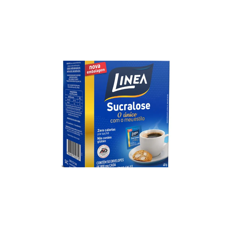 ADOÇANTE LINEA PÓ COM 50 ENVELOPE SUCRALOSE