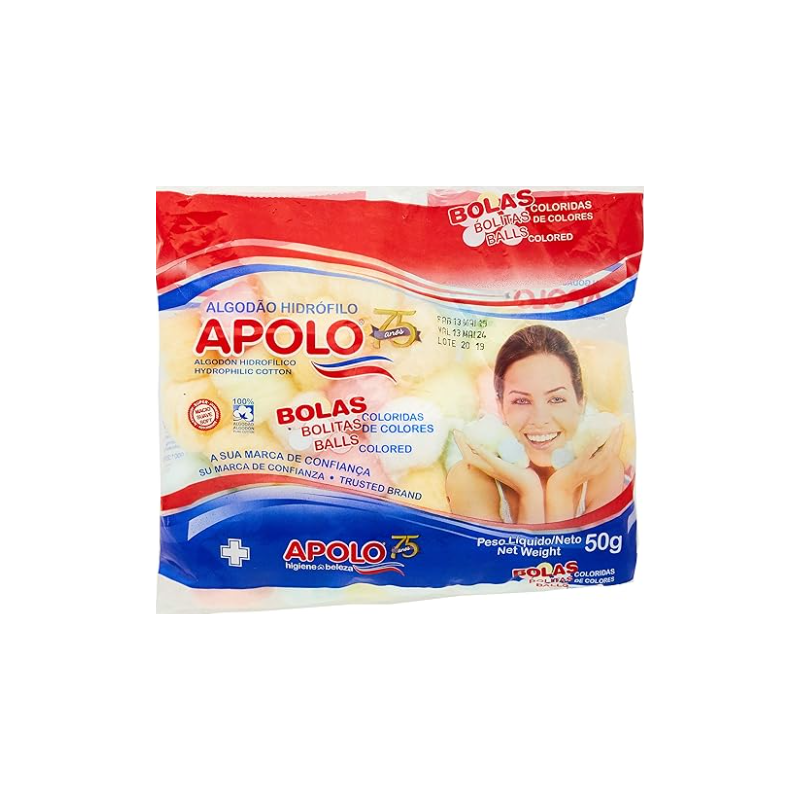 ALGODÃO BOLA  50G APOLO COLORIDO