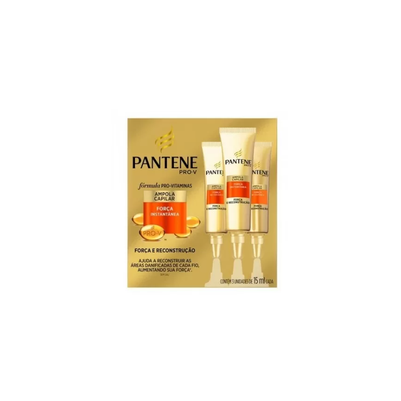 AMPOLA PANTENE BAMBU 3 UNIDADES 15ML CASA