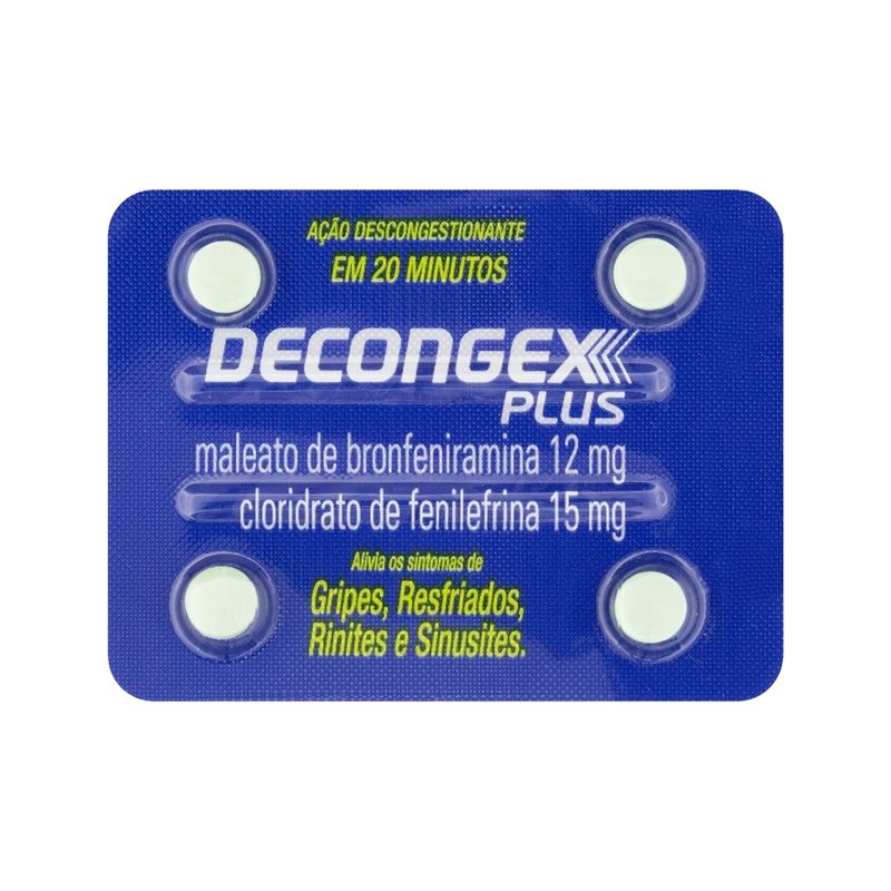 DECONGEX PLUS COM 4 COMPRIMIDOS