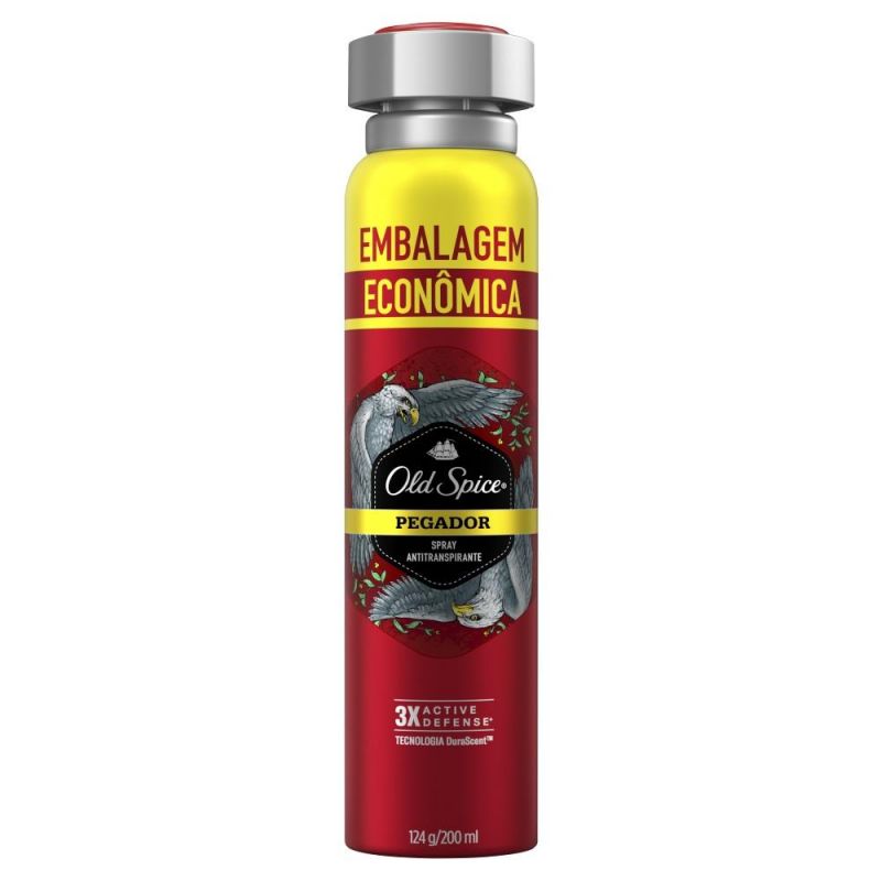 DESODORANTE AEROSOL OLD SPICE PEGADOR COM 124 GRAMAS