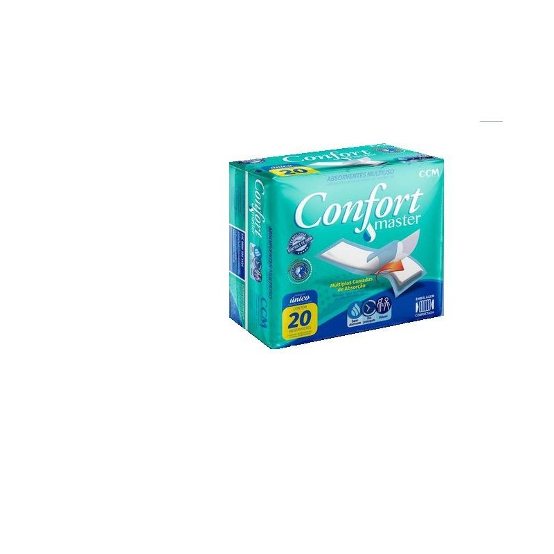 ABSORVENTE CONFORT MASTER COM 20 UNIDADES