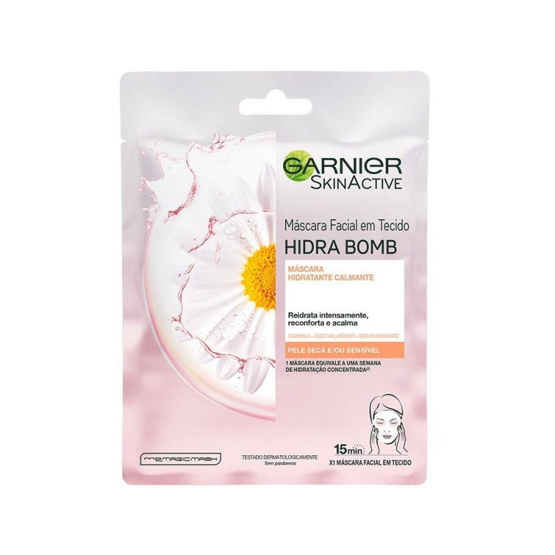 MÁSCARA FACIAL CALMANTE GARNIER HIDRA BOMB COM 1 UNIDADE