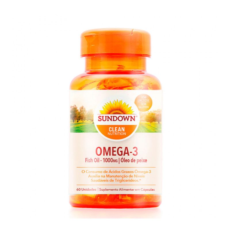 SUNDOWN CLEAN NUTRITION  OMEGA-3 COM 60 CÁPSULAS 