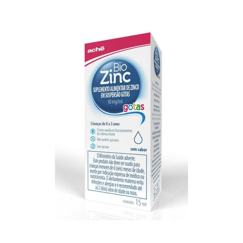 BIOZINC 10MG GOTAS COM 15 ML