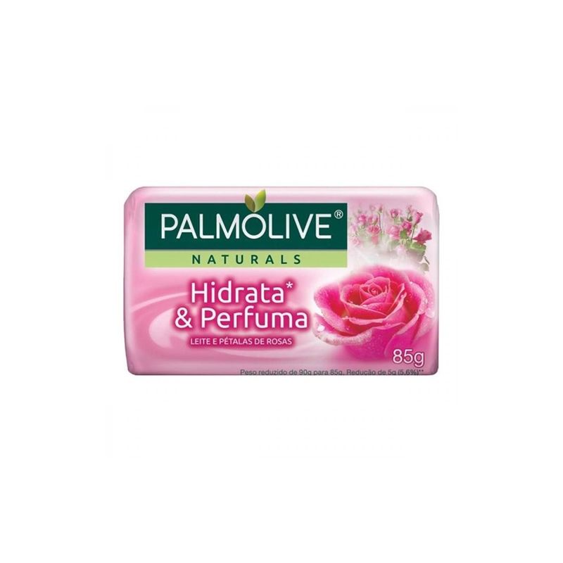 SABONETE EM BARRA PALMOLIVE LEITE E PETALAS DE ROSAS 85G