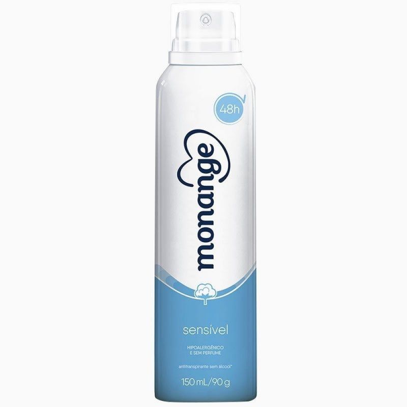 DESODORANTE AEROSOL MONANGE SENSÍVEL SEM PERFUME 150ML