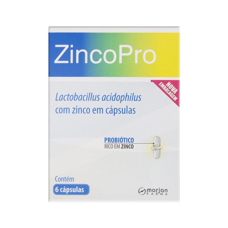 ZINCOPRO COM 6 CAPSULAS 
