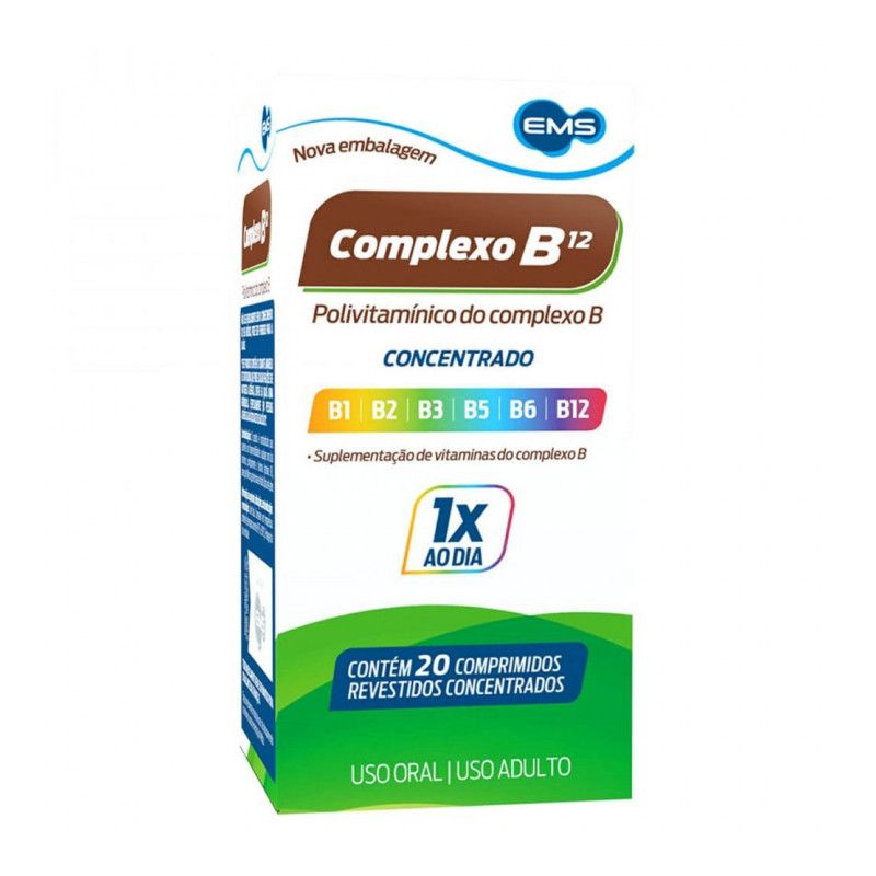 COMPLEXO B12 CONCENTRADO COM 20 COMPRIMIDOS