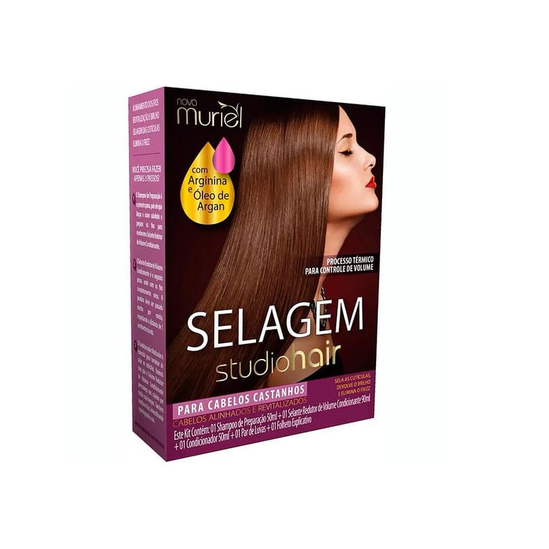KIT MURIEL SELAGEM CONDICIONANTE P/CABELOS CASTANHOS