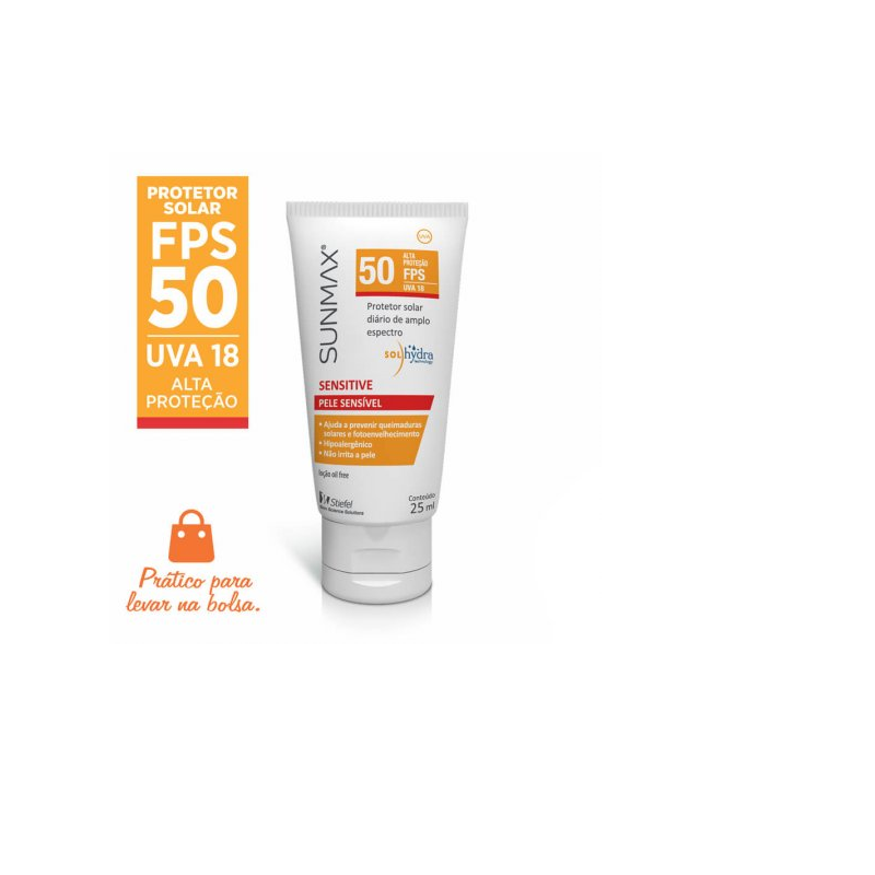 PROTETOR SOLAR SUNMAX SENSITIVE PELE SENSIVEL FPS 50 25ML
