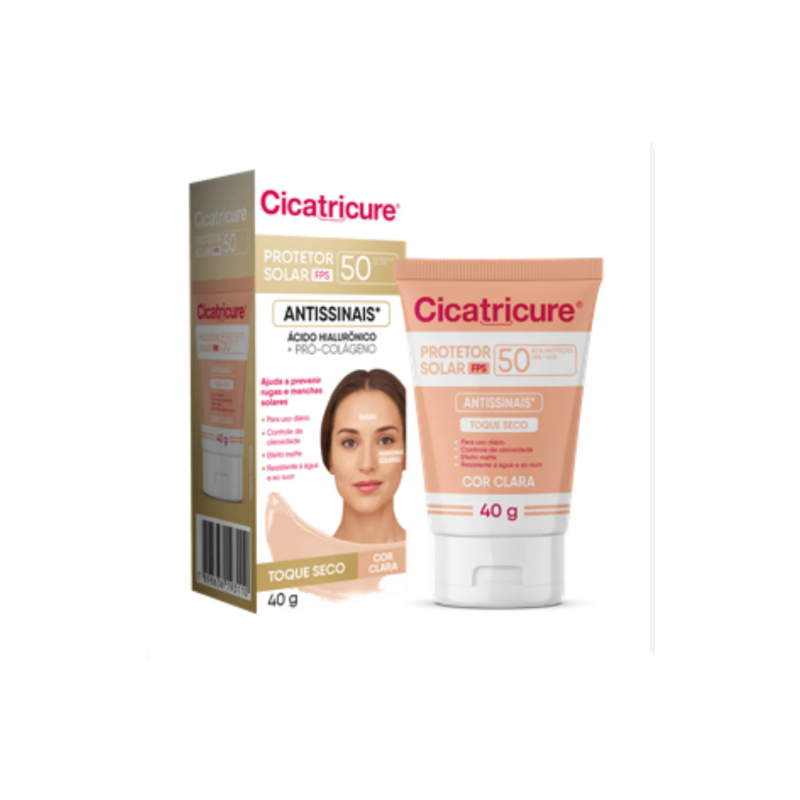 PROTETOR SOLAR CICATRICURE COR CLARA FPS 50 40G