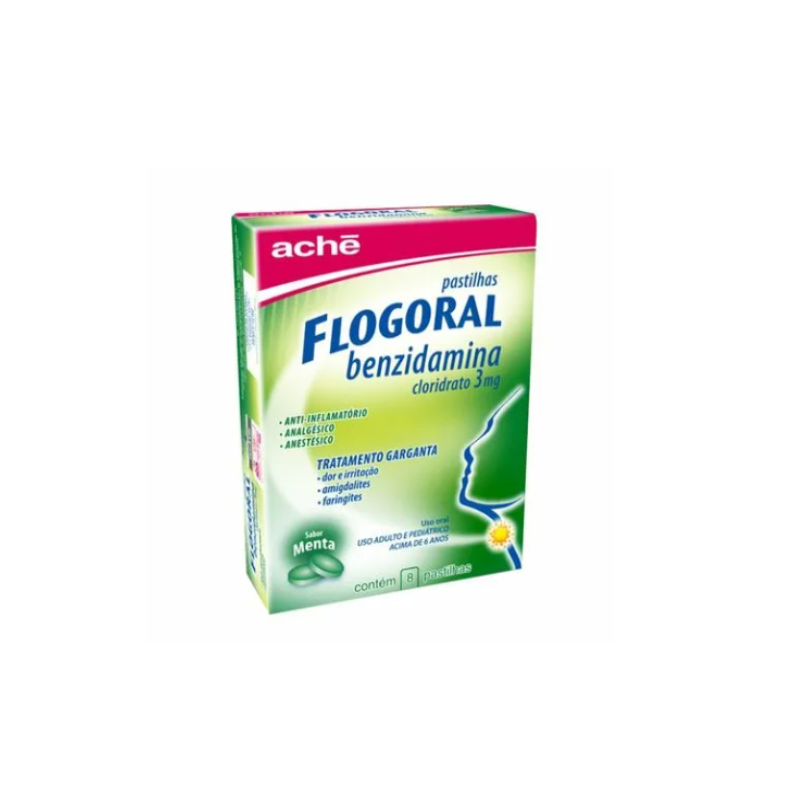 FLOGORAL MENTA COM 8 PASTILHAS VALIDADE 03/2026