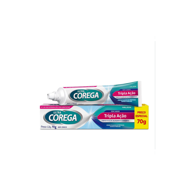 COREGA CREME FIXADOR DE DENTADURA  ULTRA TRIPLA ACAO 70G