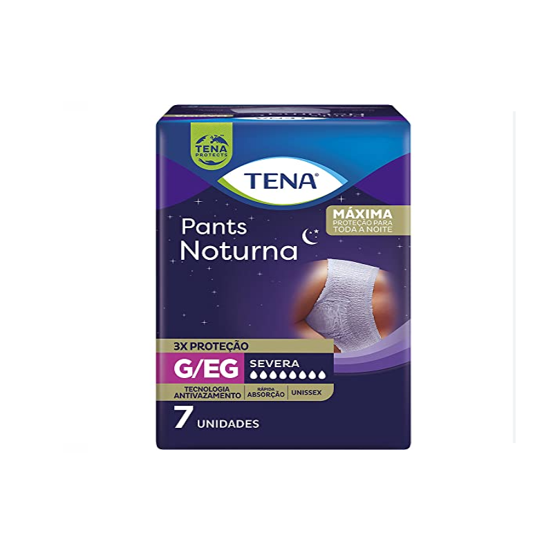 FRALDA GERIÁTRICA TENA PANTS NOTURNA G/EG COM 7 UNIDADES