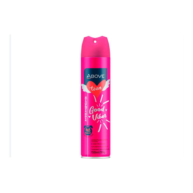 DESODORANTE AEROSOL ABOVE TEEN GOOD VIBES COM 150ML