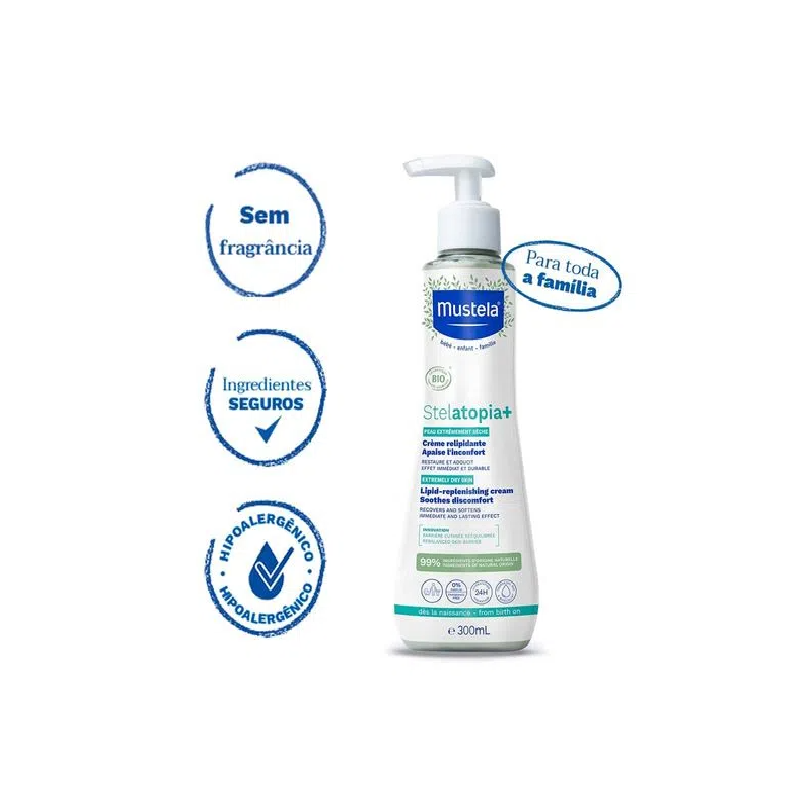 HIDRATANTE RELIPEDANTE STELAPOTIA+ MUSTELA COM 300ML