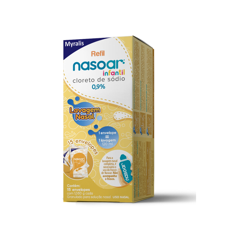 NASOAR 0,9% REFIL INFANTIL COM 15 ENVELOPES