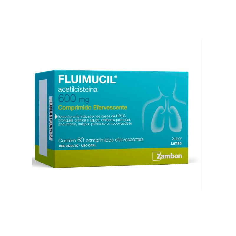 FLUIMUCIL 600MG COM 60 COMPRIMIDOS EFERVESCENTE
