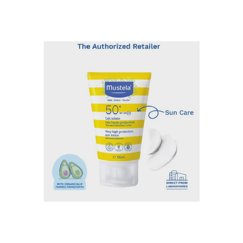 PROTETOR SOLAR INFANTIL MUSTELA FPS 50+ LOÇÃO COM 100ML