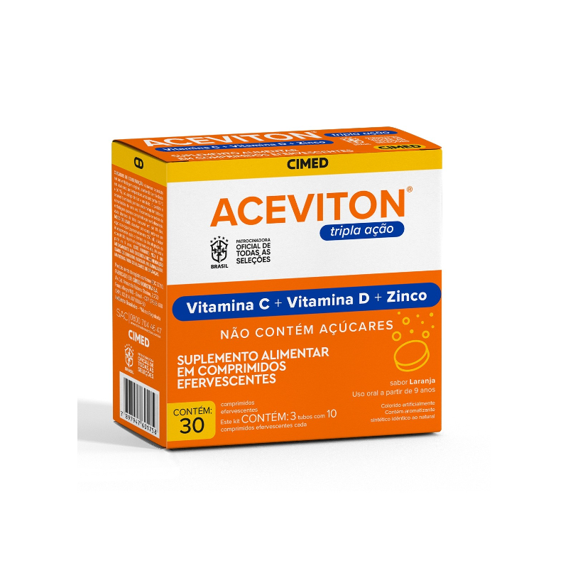 ACEVITON TRIPLA AÇÃO COM 30 COMPRIMIDOS