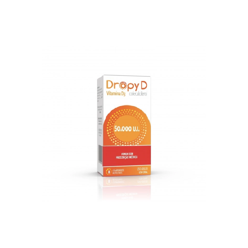 DROPY D 50.000U.I COM 8 COMPRIMIDOS 