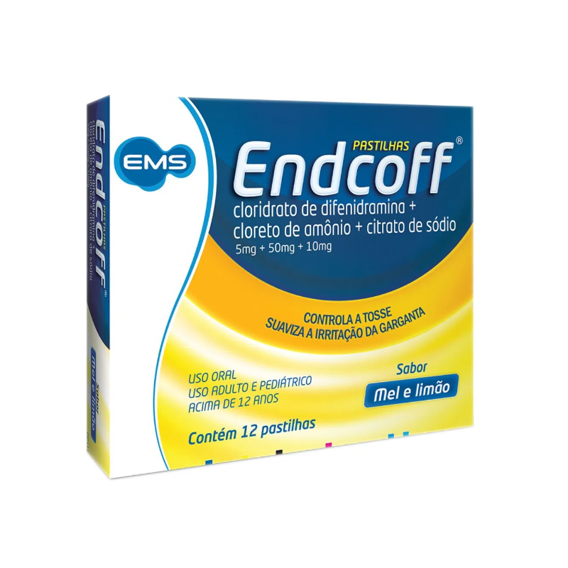 ENDCOFF MEL-LIMÃO COM  12 PASTILHAS
