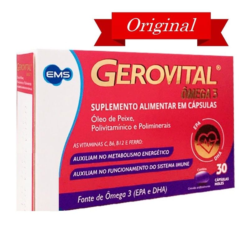 GEROVITAL OMEGA 3 COM 30 CAPSULAS DE GEL