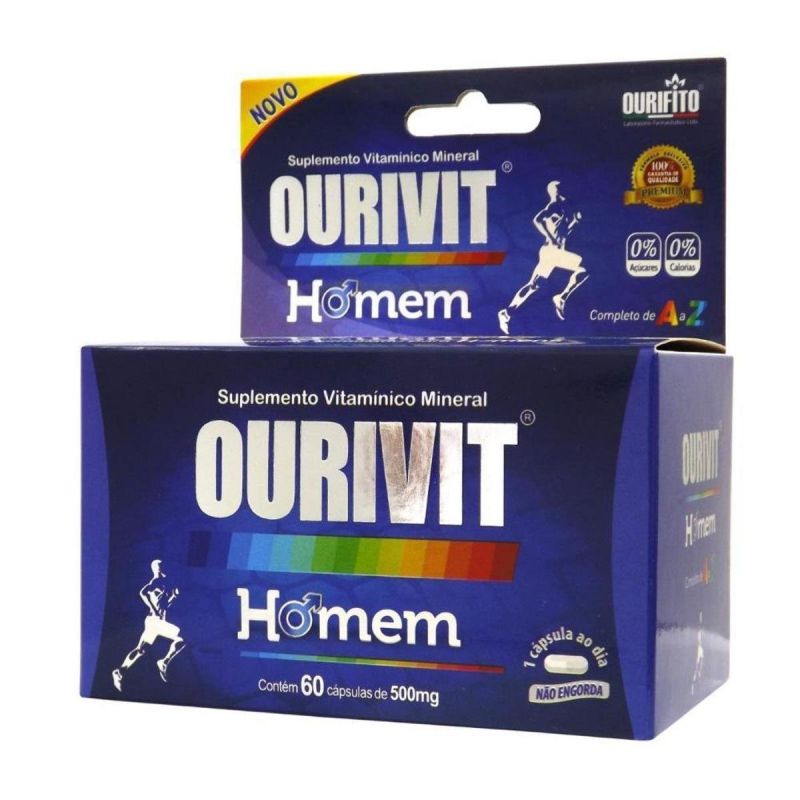 OURIVIT HOMEM 500MG COM 60 CÁPSULAS 