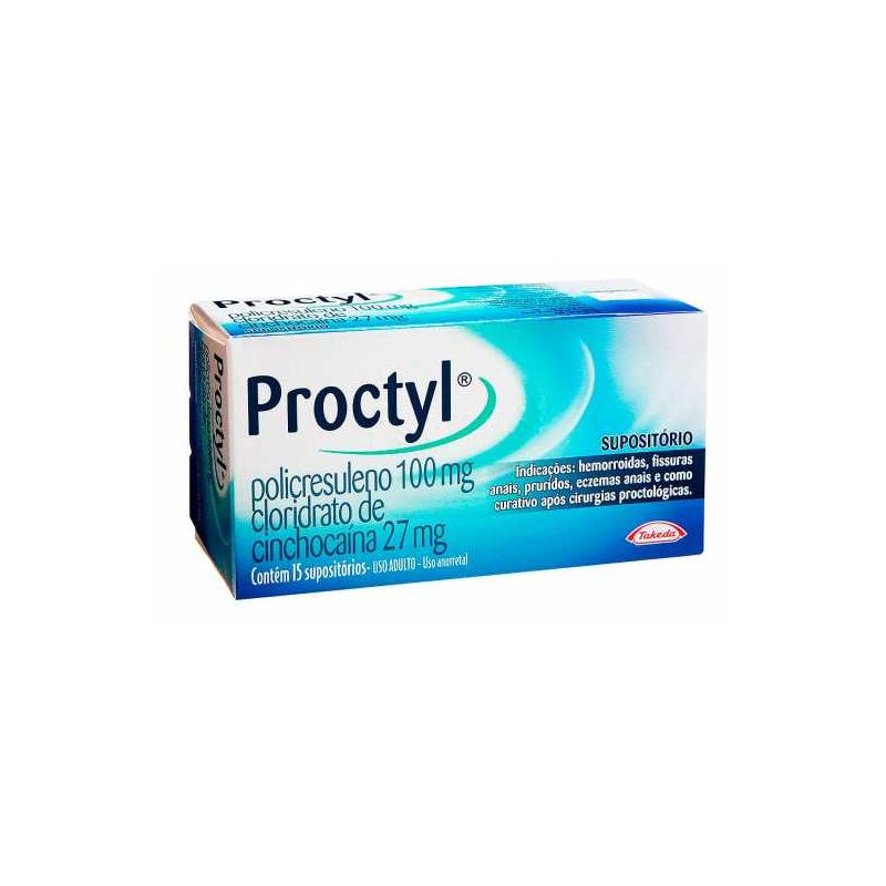 PROCTYL SUPOSITÓRIO COM 15 UNIDADES