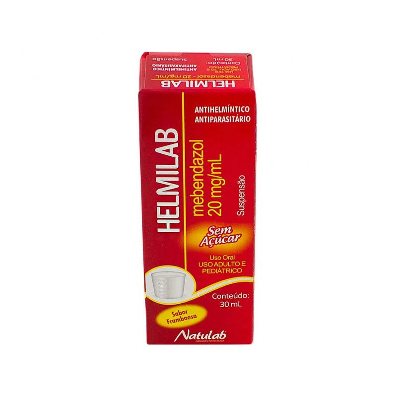 HELMILAB SUSPENÇÃO ORAL 30 ML SABOR FRANBOESA-NATULAB-