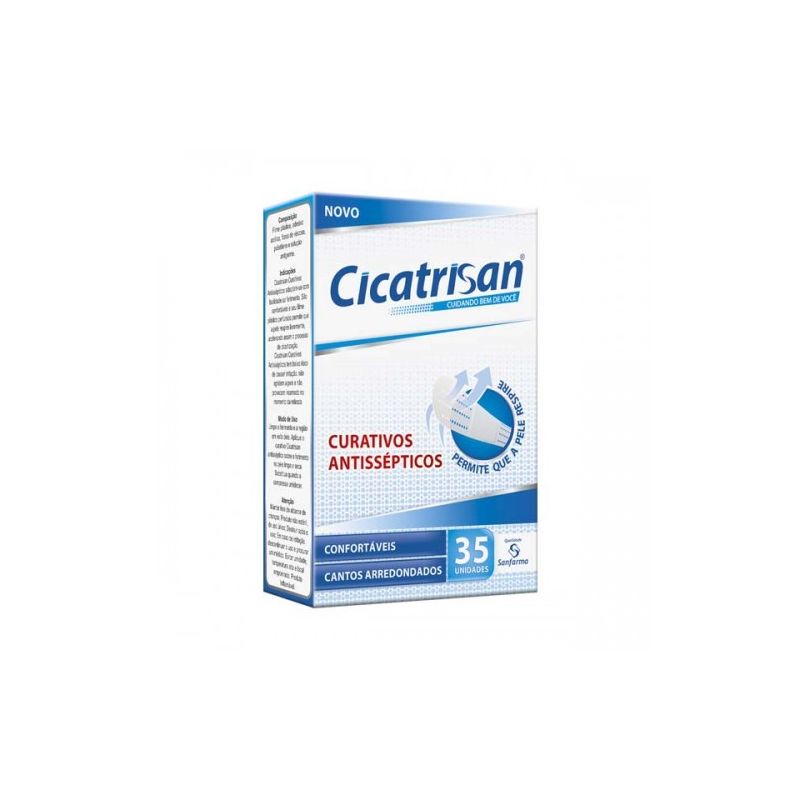 CURATIVO CICATRISAN TRANSPARENTE COM 35 UNIDADES 
