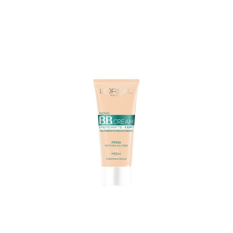 B.B. CREAM L'OREAL 5 EM 1 FPS50 COR MÉDIA 30ML