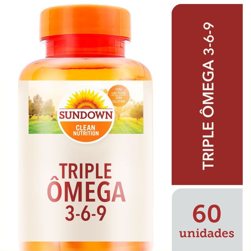 SUNDOWN CLEAN NUTRITION TRIPLE ÔMEGA 3-6-9 COM 60 CÁPSULAS 