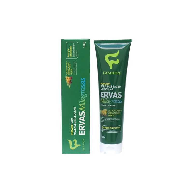 POMADA PARA MASSAGEM  MUSCULAR ERVAS MILAGROSAS 150G