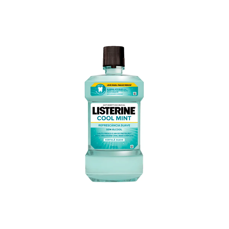 ENXAGUANTE BUCAL LISTERINE COOL MINT REFRESCANCIA SUAVE 1L