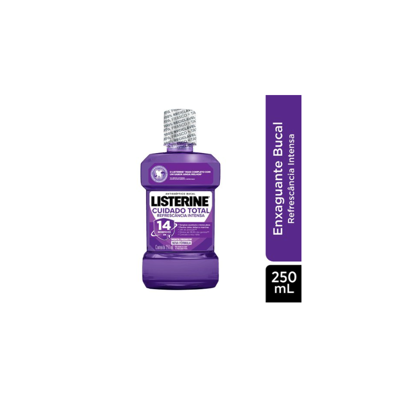 ENXAGUANTE BUCAL LISTERINE CUIDADO TOTAL ZERO ALCOOL 250ML