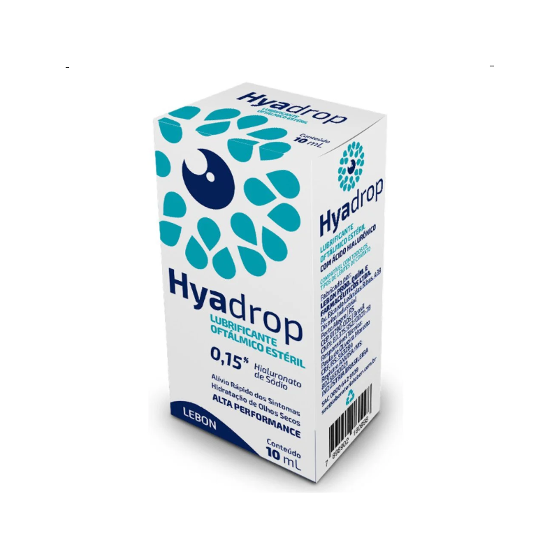 HYDROP LEBON 0,15% SOLUÇÃO OFTALMICO 10ML