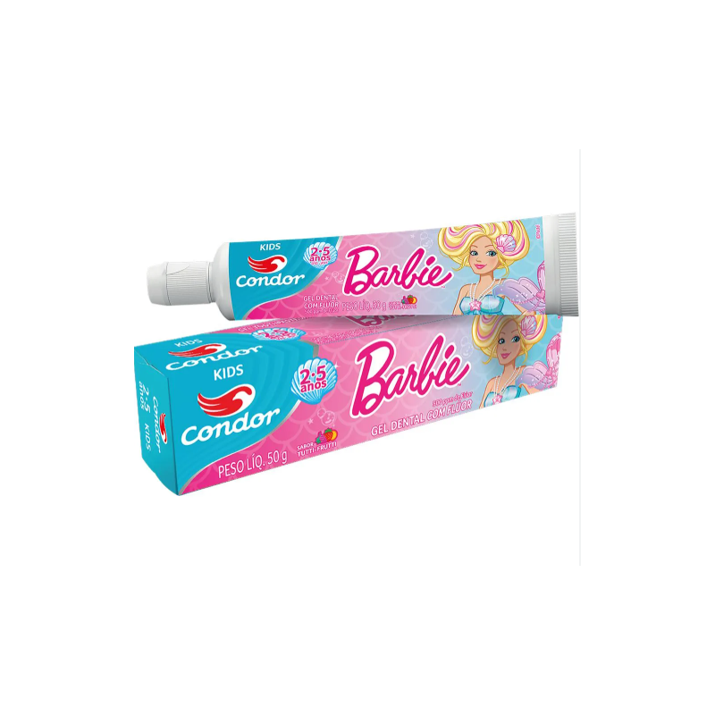 CREME DENTAL CONDOR 050G KIDS BARBIE GEL *