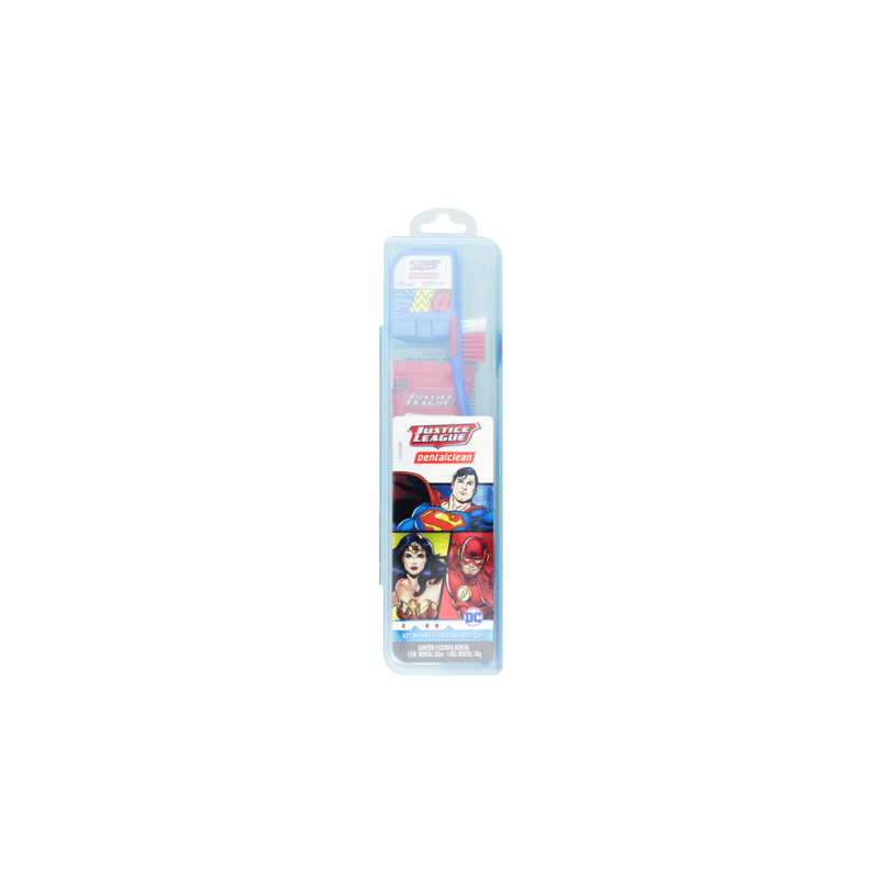 KIT INFANTIL DENTALCLEAR LIGA DA JUSTIÇA 3UND