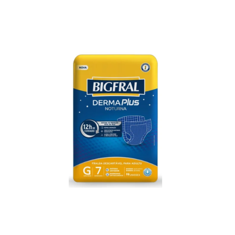 FRALDA BIGFRAL NOTURNA G COM  7UNIDADES