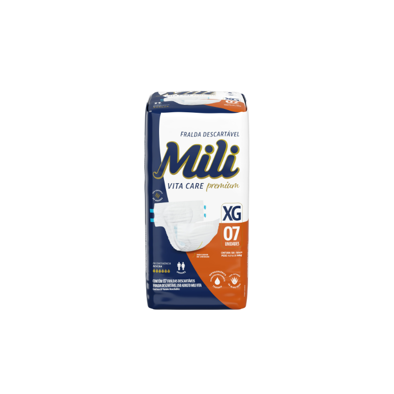 FRALDA ADULTO MILI VITA XG COM 7 UNIDADES